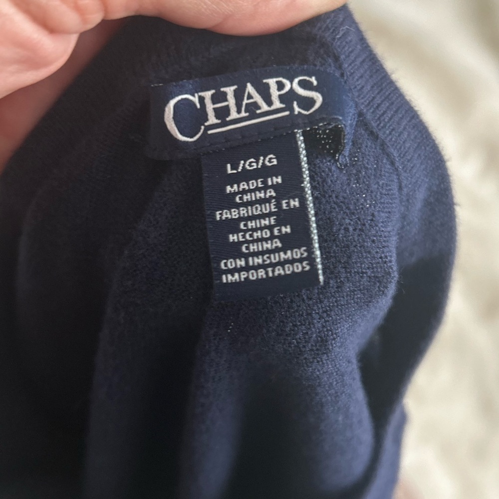 Chaps open front top button closure long sleeve c… - image 3